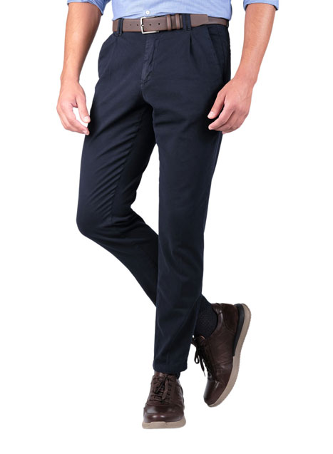 Ανδρικό Παντελόνι chinos Manetti casual dark blue