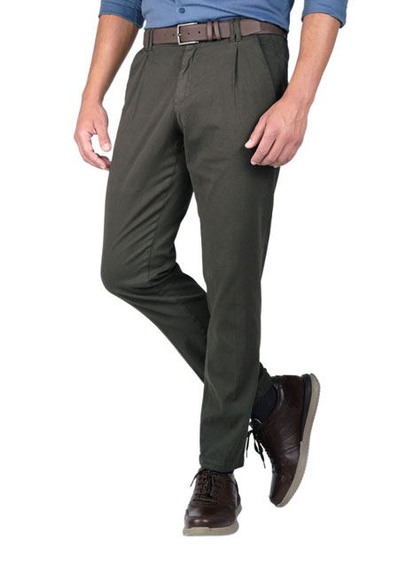 Ανδρικό Παντελόνι chinos Manetti casual khaki green