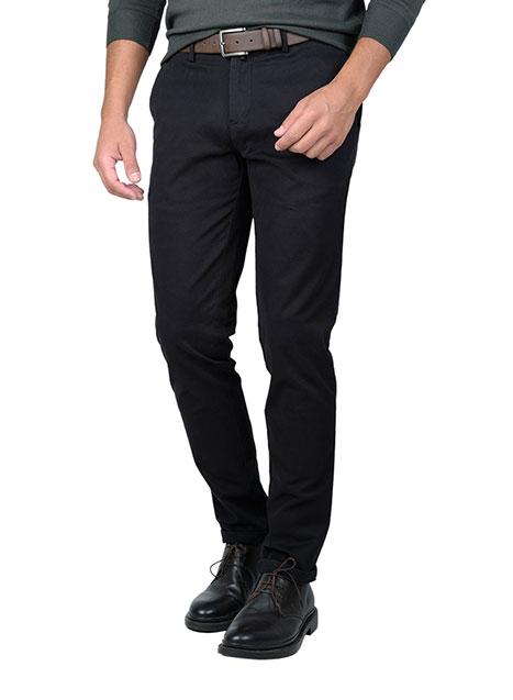 MEN'S MANETTI TROUSER CHINOS CASUAL  BLACK