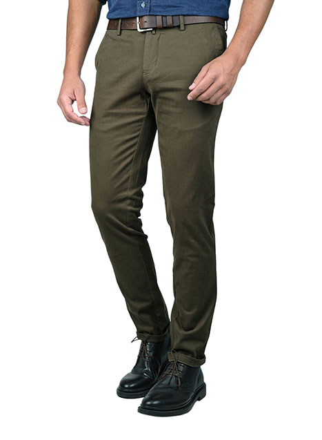 MEN'S MANETTI TROUSER CHINOS CASUAL  KHAKI GREEN
