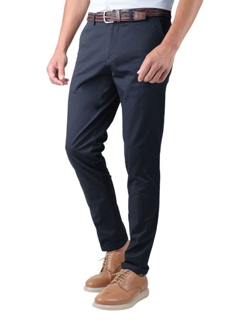 MEN'S MANETTI TROUSER CHINOS CASUAL  NAVY BLUE