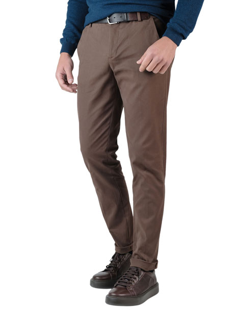 Ανδρικό Παντελόνι chinos Manetti casual brown