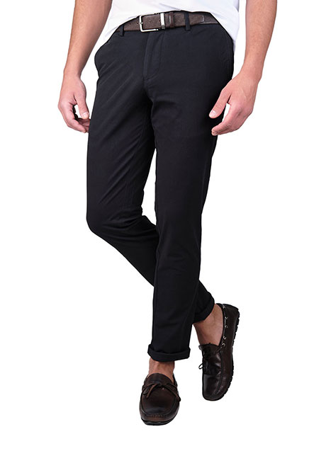 MEN'S MANETTI TROUSER CHINOS CASUAL  BLACK