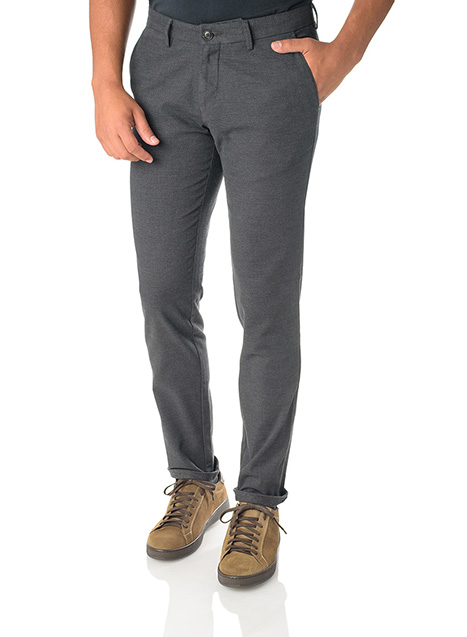 MEN'S MANETTI TROUSER CHINOS CASUAL  GREY BLACK
