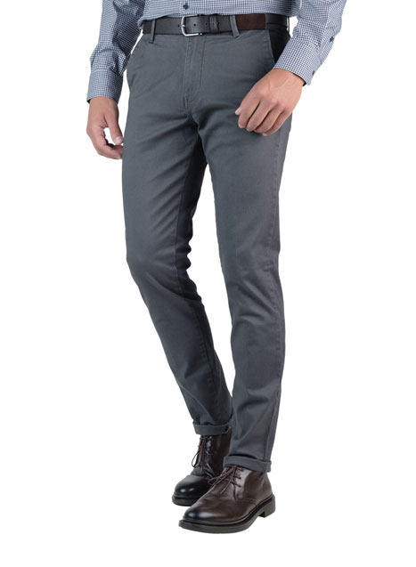 MEN'S MANETTI TROUSER CHINOS CASUAL  STEEL GREY