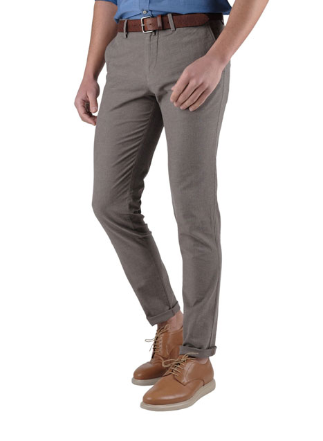 Ανδρικό Παντελόνι chinos Manetti casual fango