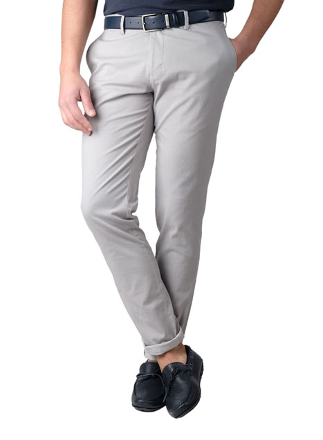 MEN'S MANETTI TROUSER CHINOS CASUAL  ICE GREY