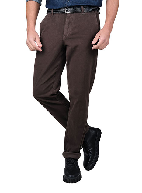 MEN'S MANETTI TROUSER CHINOS CASUAL  FANGO BROWN