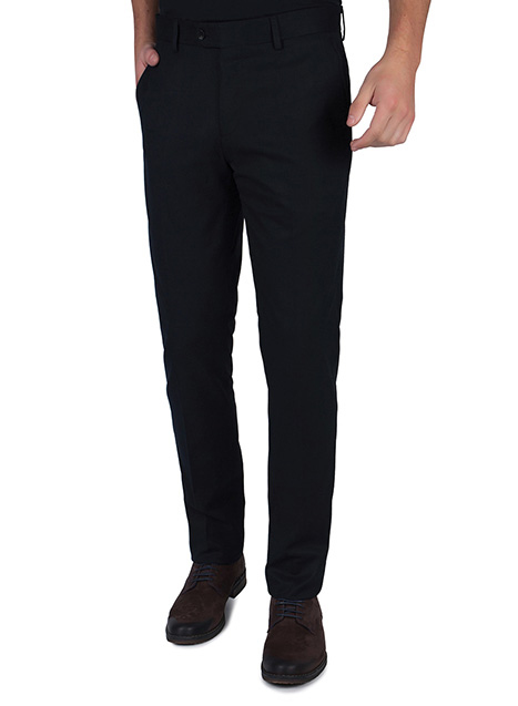 MEN'S MANETTI TROUSER CASUAL POLYESTER VISCOSE AND ELASTAN MIDNIGHT BLACK