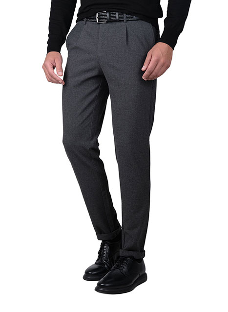 MEN'S MANETTI TROUSER CHINOS CASUAL  GREY BLACK