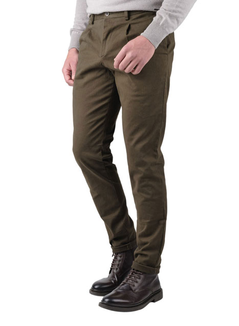 MEN'S ΠΑΝΤΕΛΟΝΙ CHINOS ΜΕ ΠΙΕΤΕΣ CASUAL  KHAKI GREEN