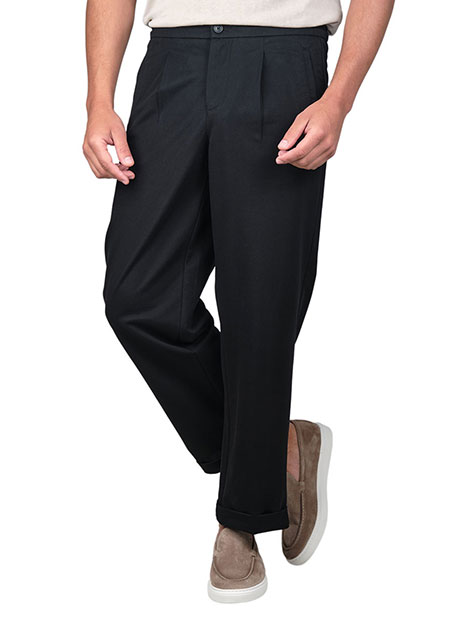 MEN'S MANETTI TROUSER CHINOS CASUAL  BLACK