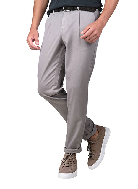 Ανδρικό Παντελόνι chinos Manetti casual warm grey