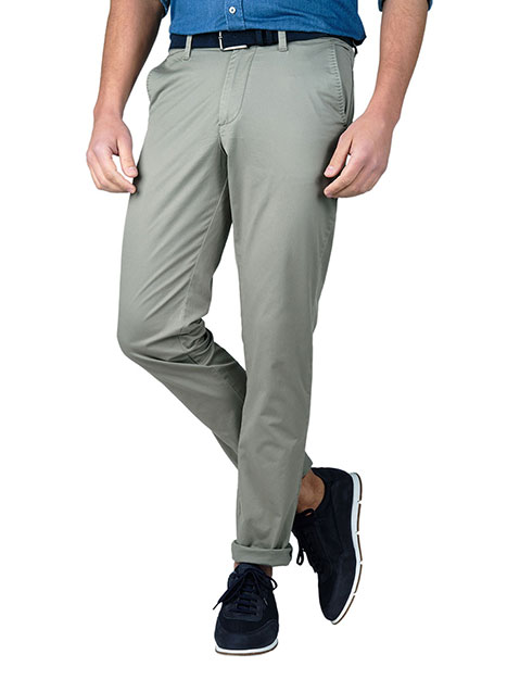 Ανδρικό Παντελόνι chinos Manetti casual khaki green