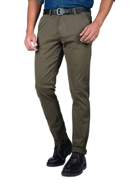 Ανδρικό Παντελόνι chinos Manetti casual green