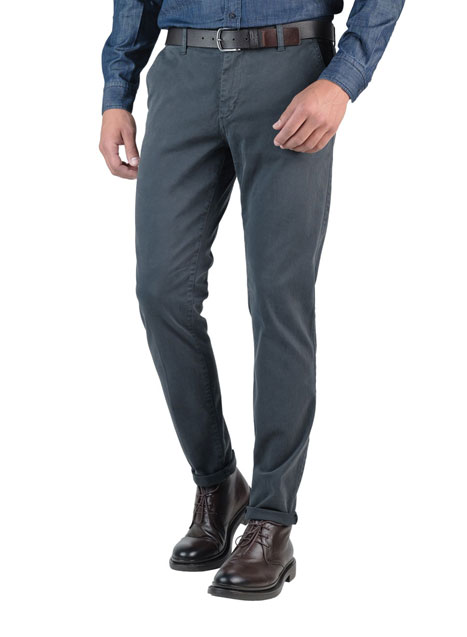 Ανδρικό Παντελόνι chinos Manetti casual dark grey