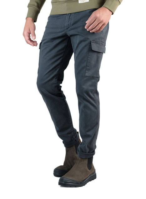 Ανδρικό Παντελονι Cargo Manetti casual dark grey