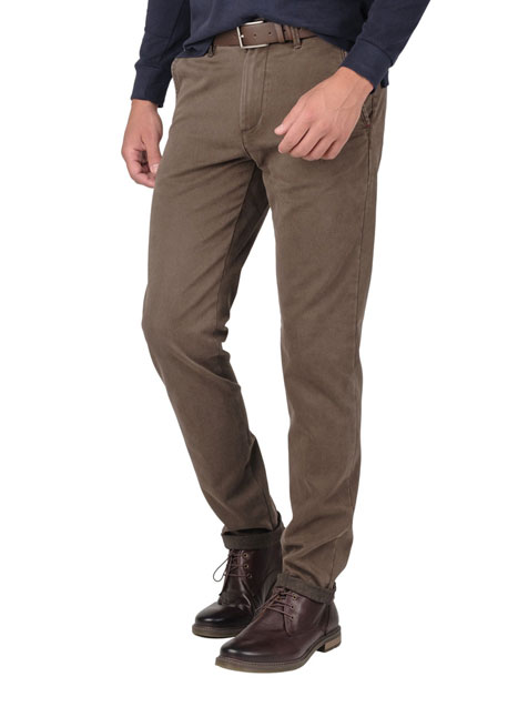 MEN'S MANETTI TROUSER CHINOS CASUAL  BROWN