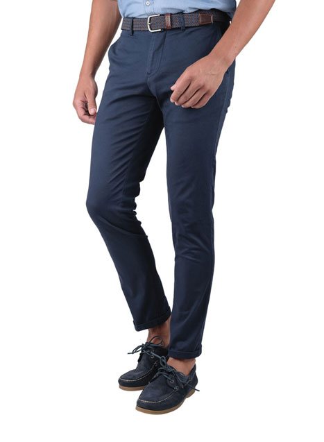 MEN'S MANETTI TROUSER CHINOS CASUAL  NAVY BLUE