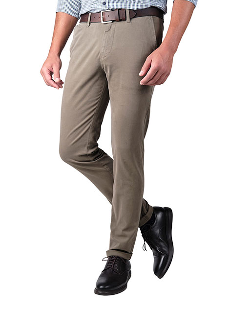 Ανδρικό Παντελόνι chinos Manetti casual fango