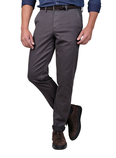 MEN'S MANETTI TROUSER CHINOS CASUAL  GREY FUME