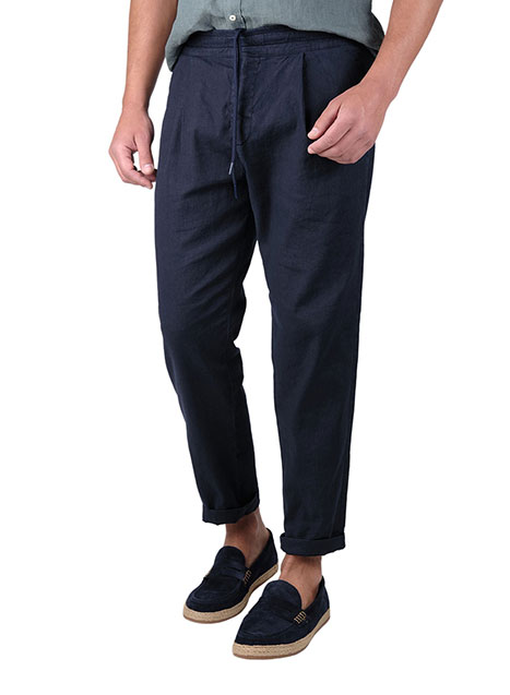 Ανδρικό Παντελόνι jogger garment dye casual blue