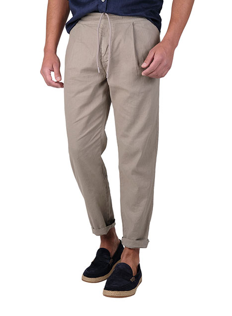 Ανδρικό Παντελόνι jogger garment dye casual fango
