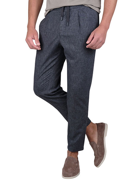 Ανδρικό Παντελόνι jogger Manetti casual grey blue