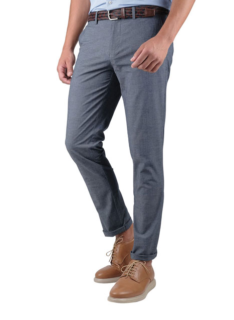 MEN'S MANETTI TROUSER CHINOS CASUAL  GREY BLUE