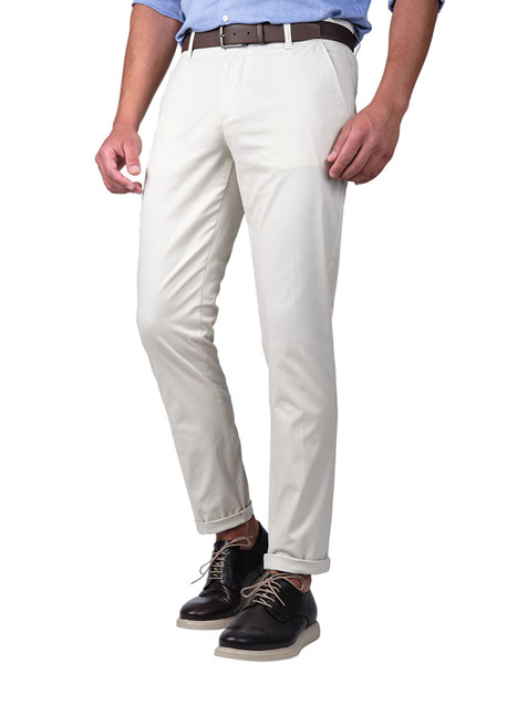 Ανδρικό Παντελόνι chinos Manetti casual ice beige