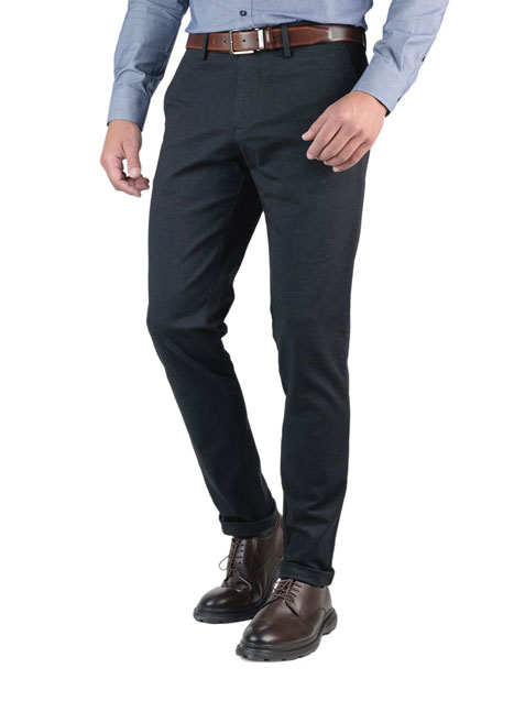 MEN'S MANETTI TROUSER CHINOS CASUAL  BLUE BLACK