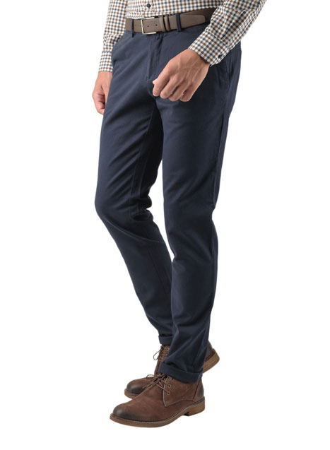 MEN'S MANETTI TROUSER CHINOS CASUAL  DARK BLUE
