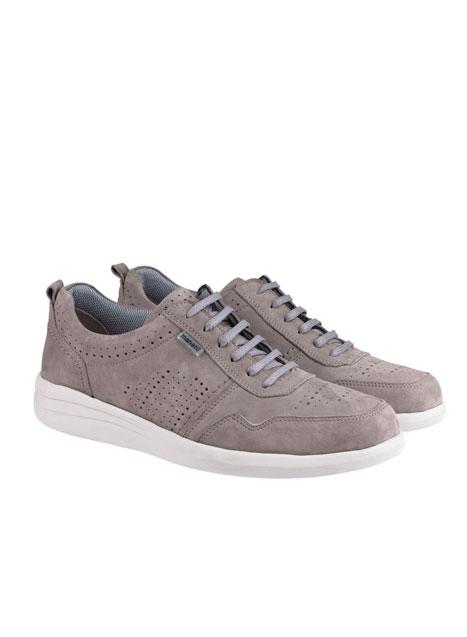 Ανδρικό Δερμάτινο sneaker Manetti casual grey ice