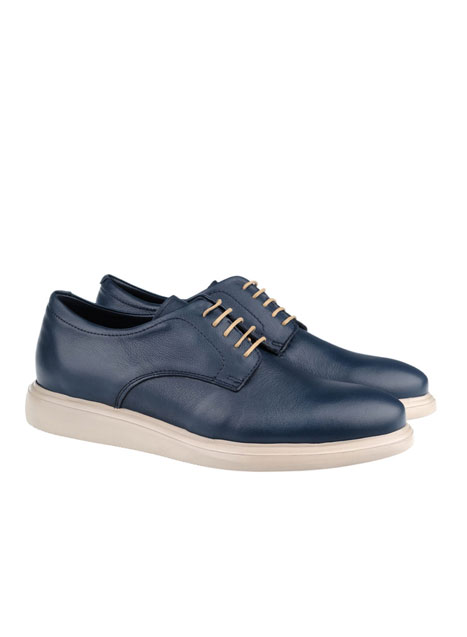 Ανδρικό Δερμάτινο sneaker Manetti casual blue