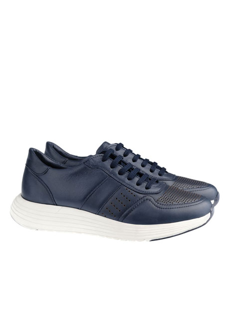 Ανδρικό Δερμάτινο sneaker Manetti casual blue
