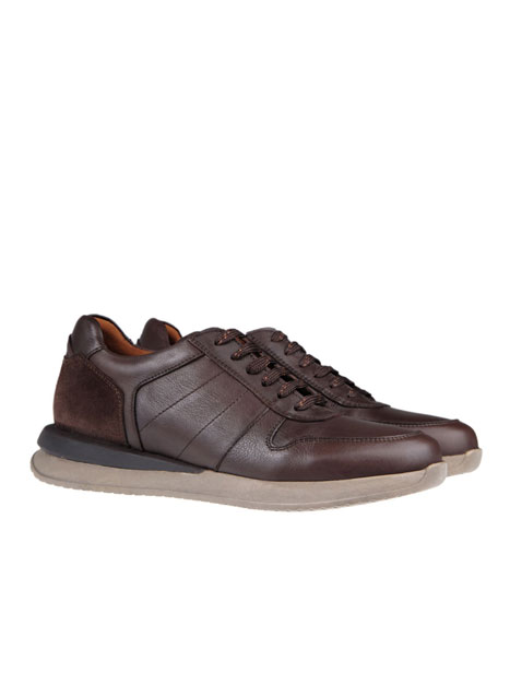 Ανδρικό Sneaker δερμάτινο Manetti casual brown