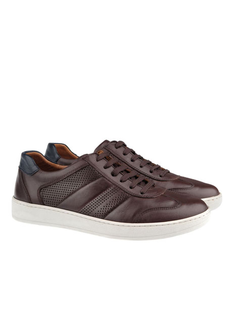Ανδρικό Δερμάτινο sneaker Manetti casual brown
