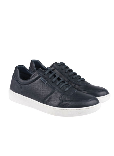 Ανδρικό Δερμάτινο sneaker Manetti casual navy blue