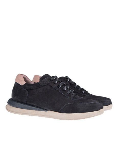 MEN'S SNEAKER ΔΕΡΜΑΤΙΝΟ MANETTI CASUAL  BLACK