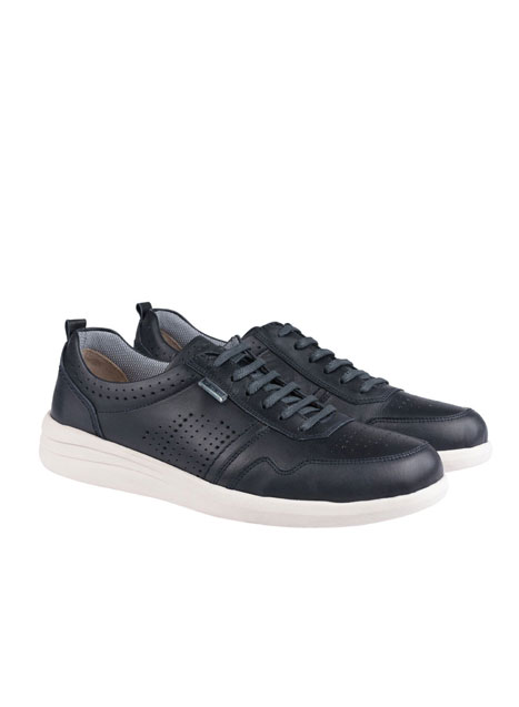 Ανδρικό Δερμάτινο sneaker Manetti casual navy blue