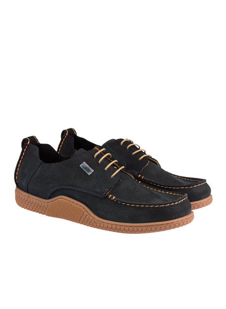 Ανδρικό Δερμάτινο boat shoe Manetti casual navy blue