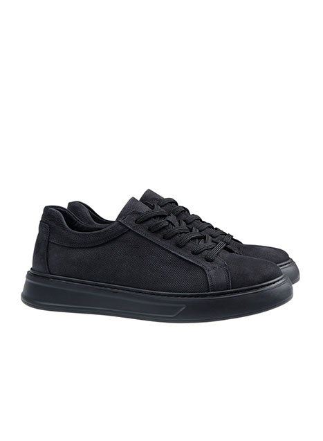 MEN'S SNEAKERS NUBUCK MANETTI CASUAL  BLACK