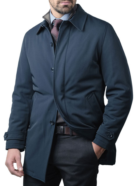 MEN'S TRENCHCOAT CASUAL  BLUE