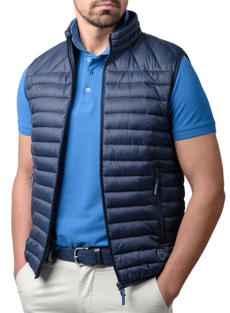 MEN'S MANETTI VEST JACKET CASUAL  BLUE