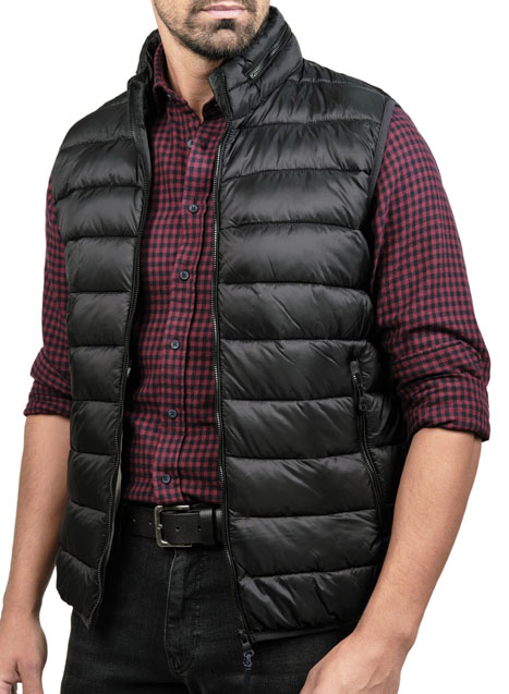 MEN'S MANETTI VEST JACKET CASUAL  BLACK