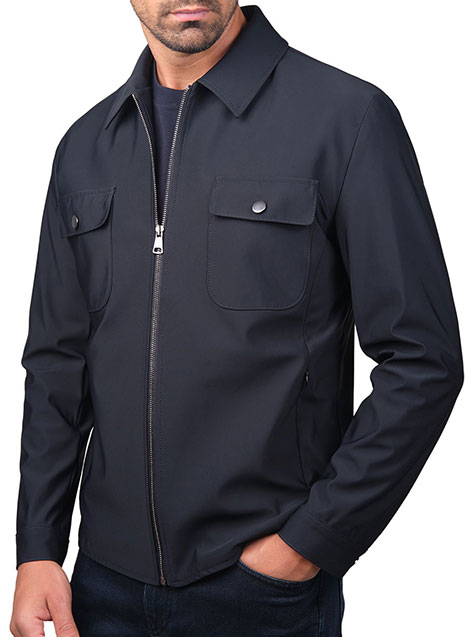 Ανδρικό Shacket Manetti casual navy blue