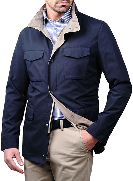 MEN'S MANETTI JACKET CASUAL  BLUE