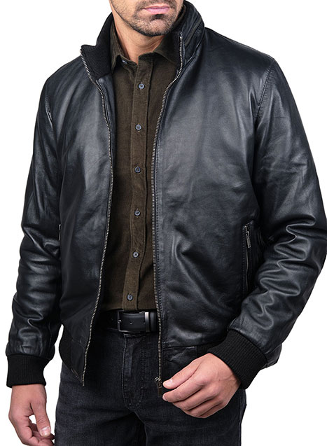 MEN'S ΔΕΡΜΑΤΙΝΟ ΜΠΟΥΦΑΝ MANETTI CASUAL  BLACK