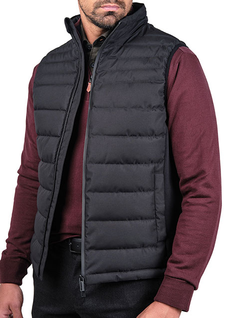 MEN'S MANETTI VEST JACKET CASUAL  BLACK
