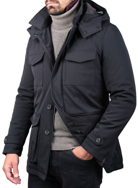 MEN'S MANETTI JACKET CASUAL  BLACK